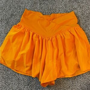aerie Vibrant Orange High-Waist Athletic Shorts